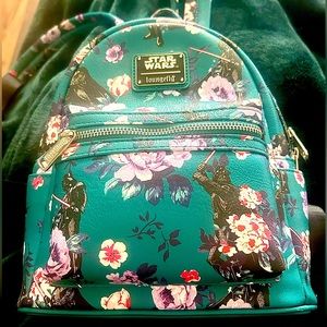 Loungefly Rare Star Wars Darth Vader Floral Mini Backpack